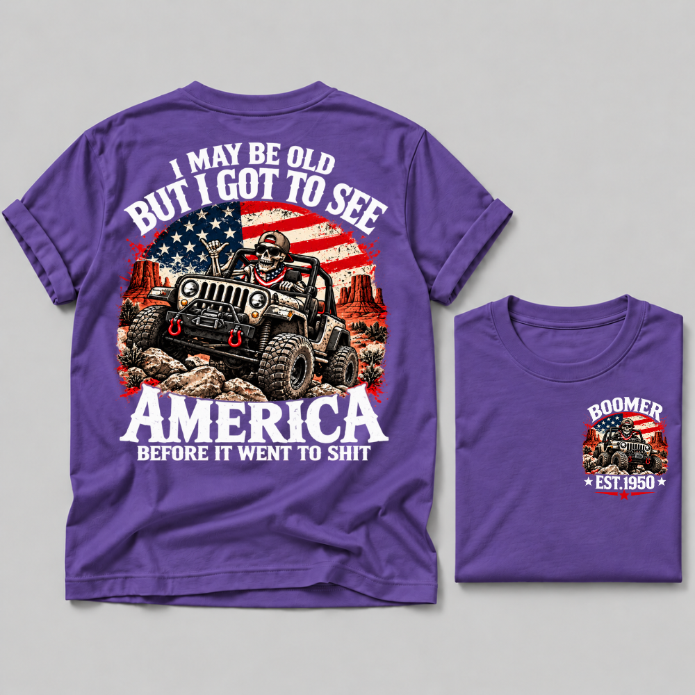 Boomer “America Before It Went To Shit” Offroad USA Flag Customizable EST Year T-Shirt