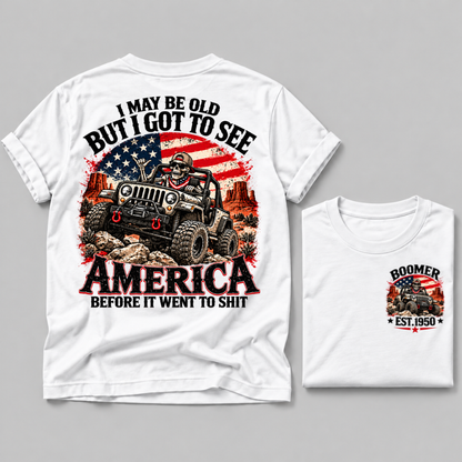 Boomer “America Before It Went To Shit” Offroad USA Flag Customizable EST Year T-Shirt