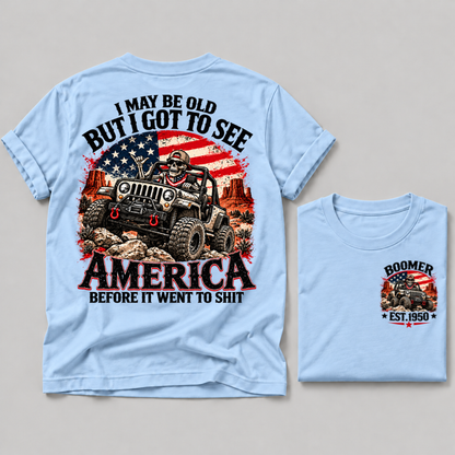 Boomer “America Before It Went To Shit” Offroad USA Flag Customizable EST Year T-Shirt