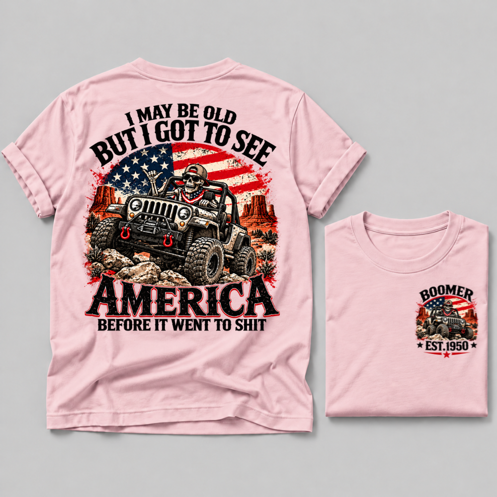 Boomer “America Before It Went To Shit” Offroad USA Flag Customizable EST Year T-Shirt