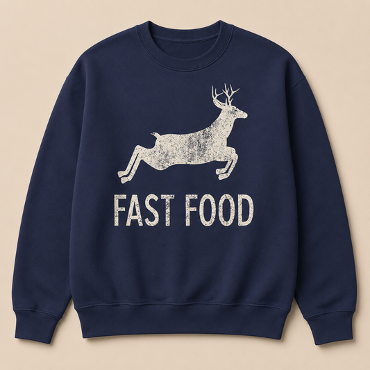 Fast Food Funny Men Hunting Sweatshirt