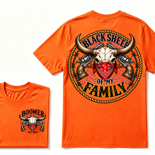 Black Sheep Of My Family Boomer T-Shirt | Custom EST Year